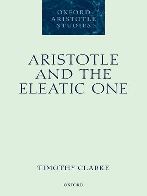 cover image of Aristotle and the Eleatic One